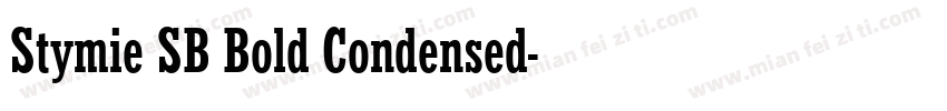 Stymie SB Bold Condensed字体转换